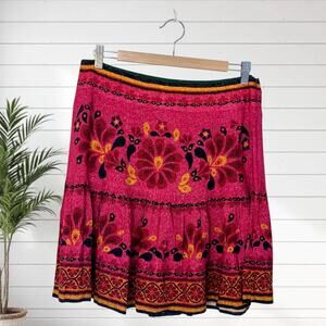 NWT FARM Rio Skirt Abacaxi Pineapple Floral Ruffle Tropical Bohemian CG US Large